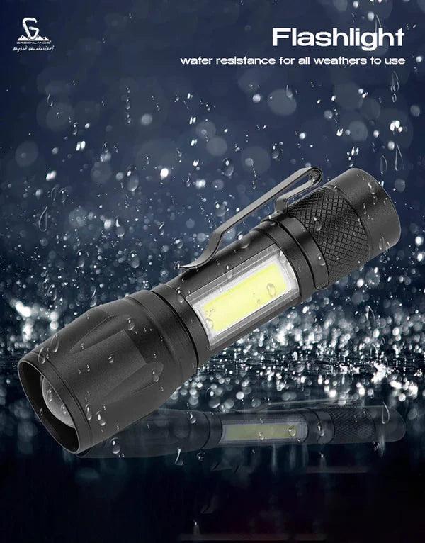 Mini LED Rechargeable Flashlight – Pocket Torch with 3 Modes