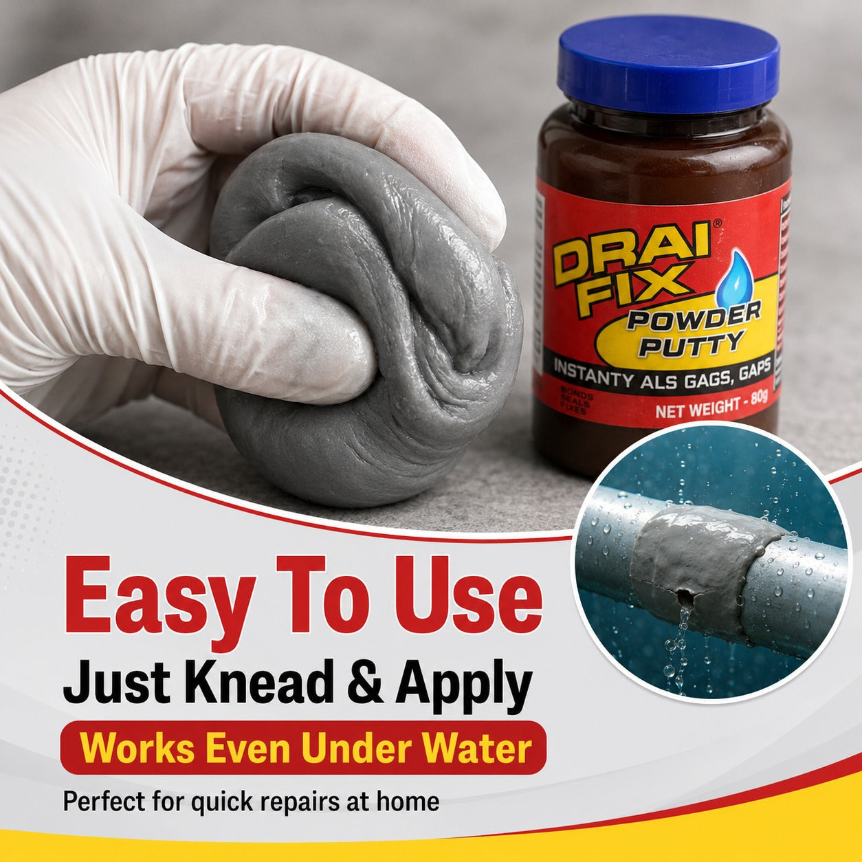 Drai Fix Powder Putty (Pack of 2)