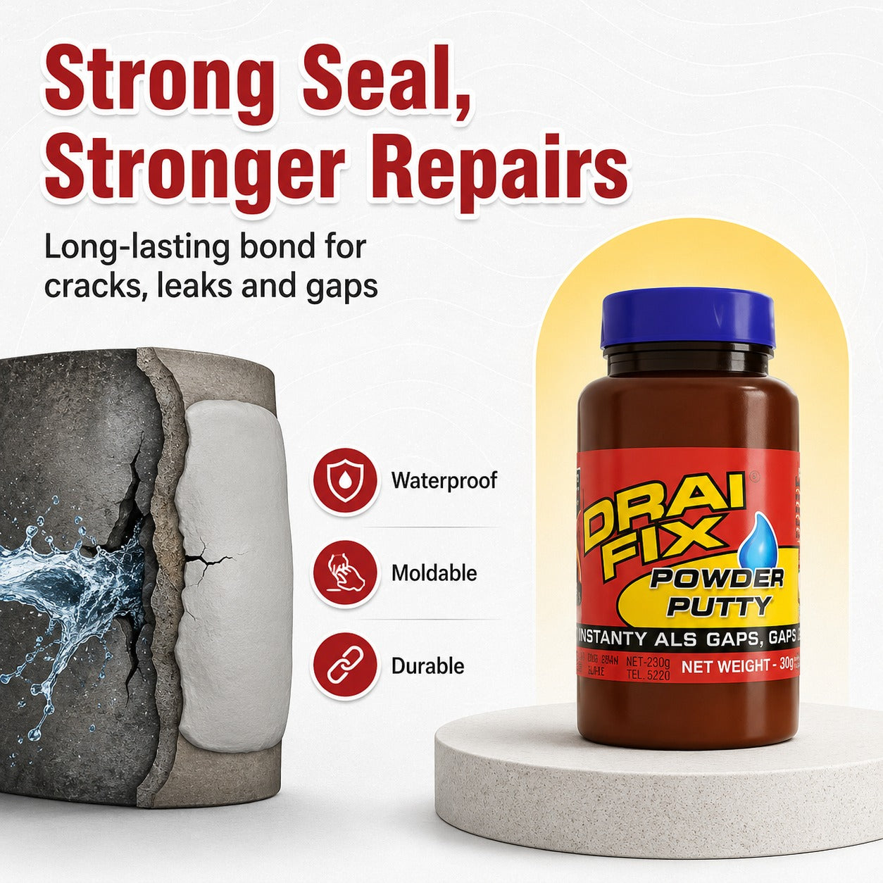 Drai Fix Powder Putty (Pack of 2)