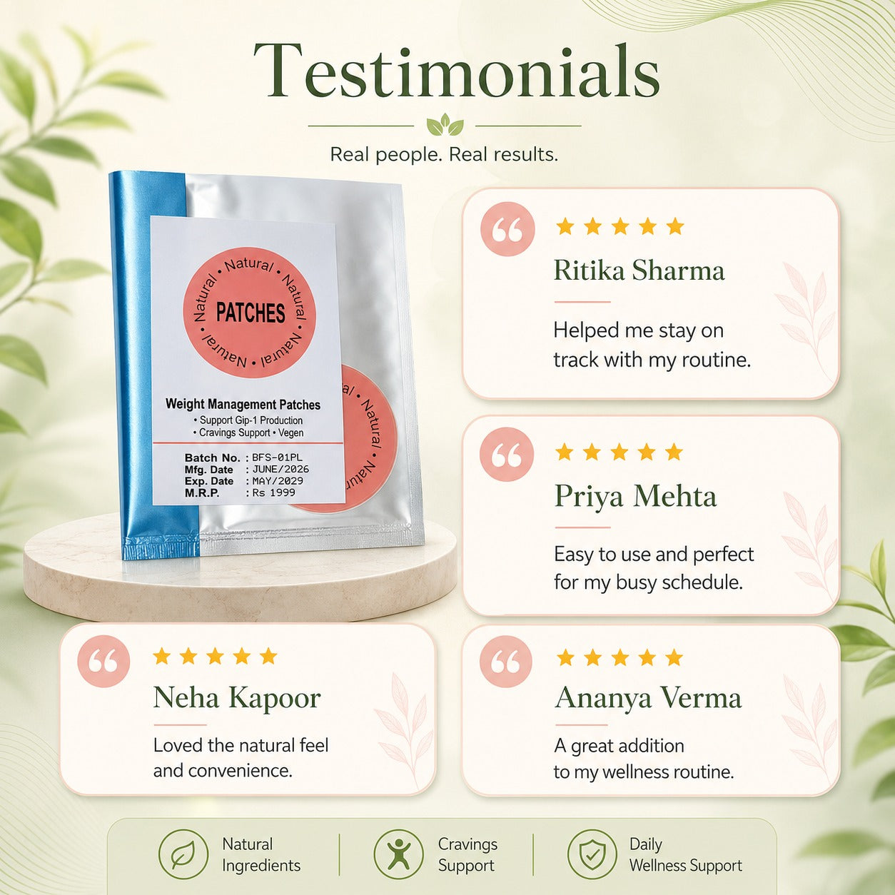 Weight Management Patches – Natural Wellness Support