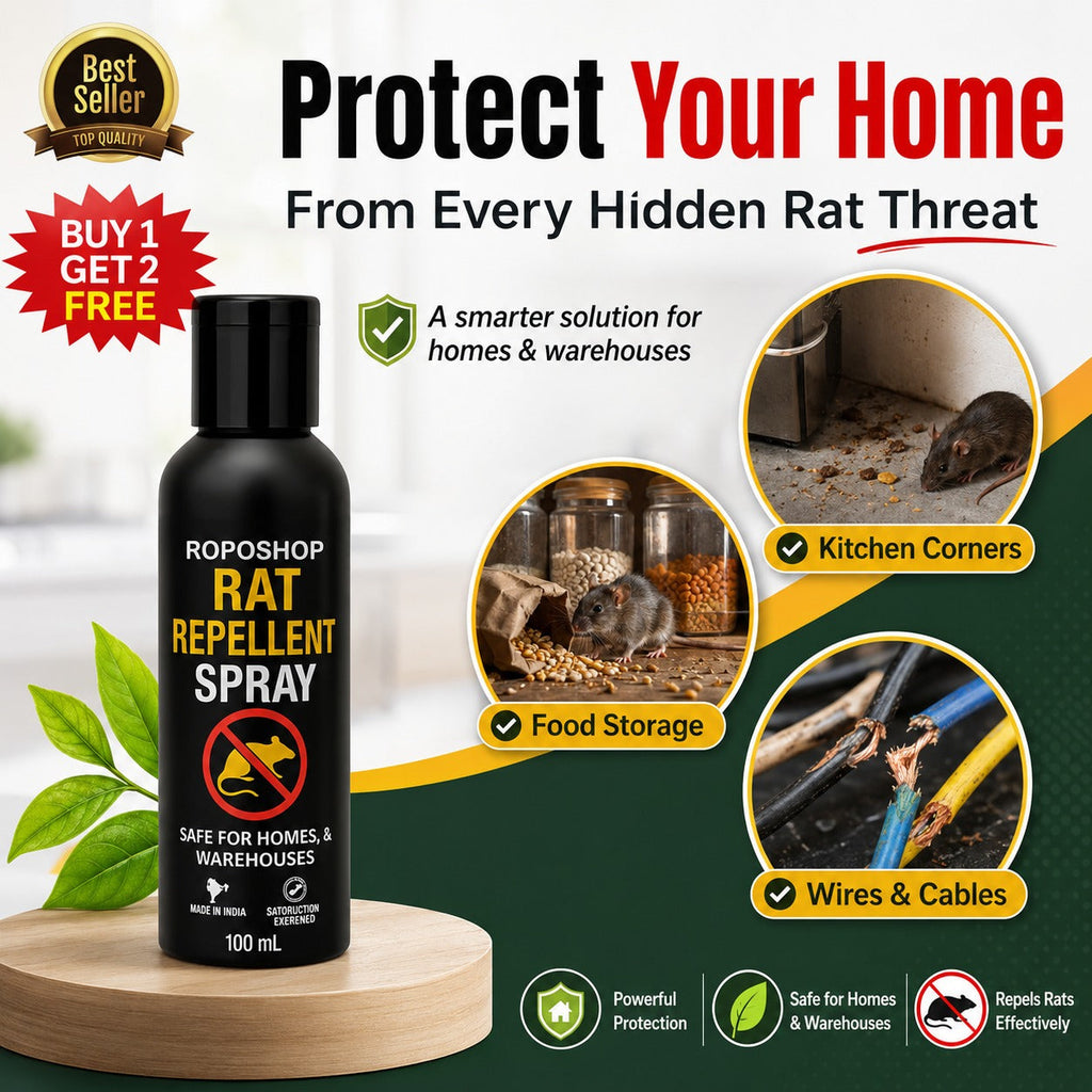 RopoShop Rat Repellent Spray – Natural Rodent Protection Spray (Pack of 3 x 100ml)